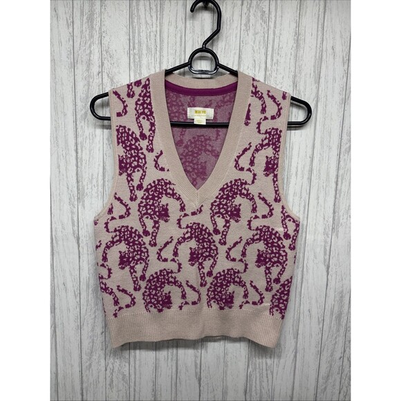 Anthropologie Sweaters - Womens Size S Maeve Anthropologie Cheers Sweater Vest EUC